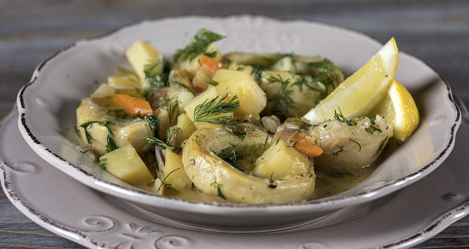 Greek artichoke stew Recipe Akis Petretzikis