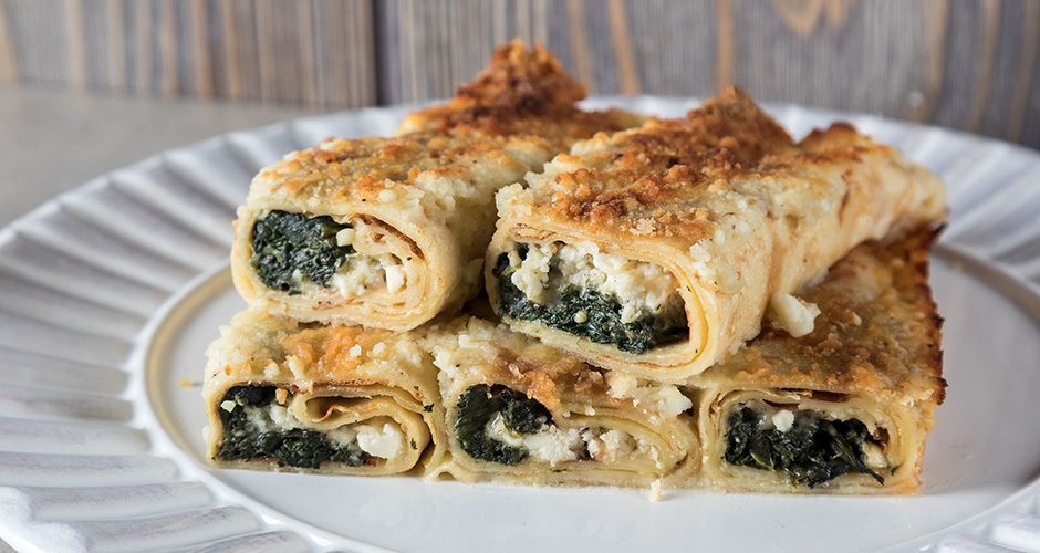 Spinach crepes
