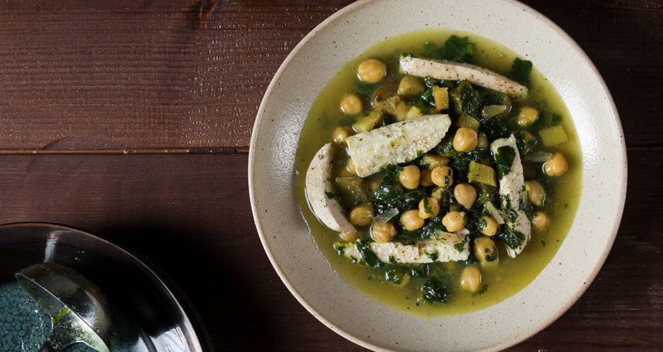 Chicken and chickpea soup