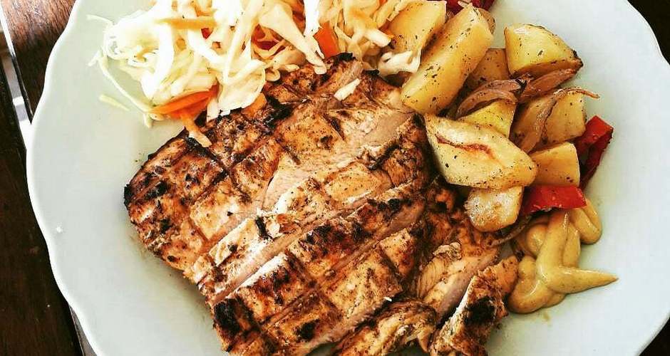 Κοτόπουλο με curry και κύμινο