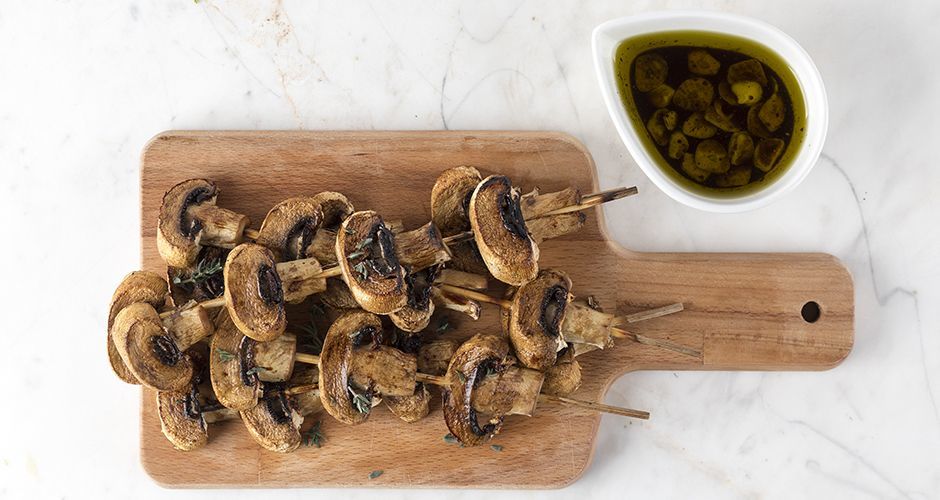 Mushroom souvlaki