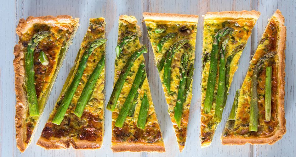 Asparagus and mushroom tart