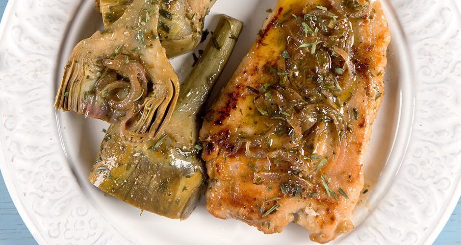 Chicken and artichoke sauté