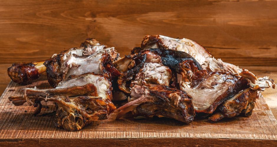 Greek roasted lamb from Crete