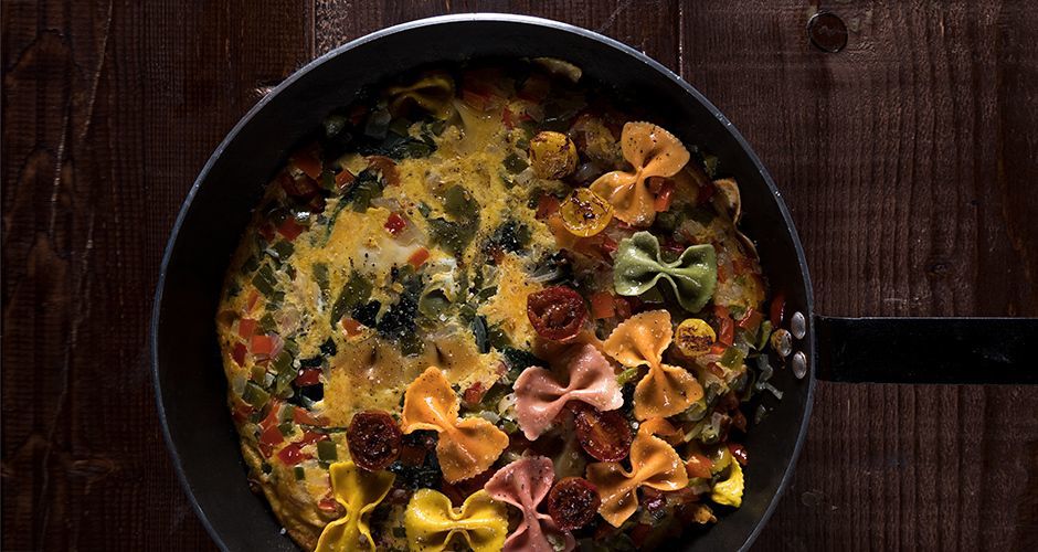 Baked pasta frittata