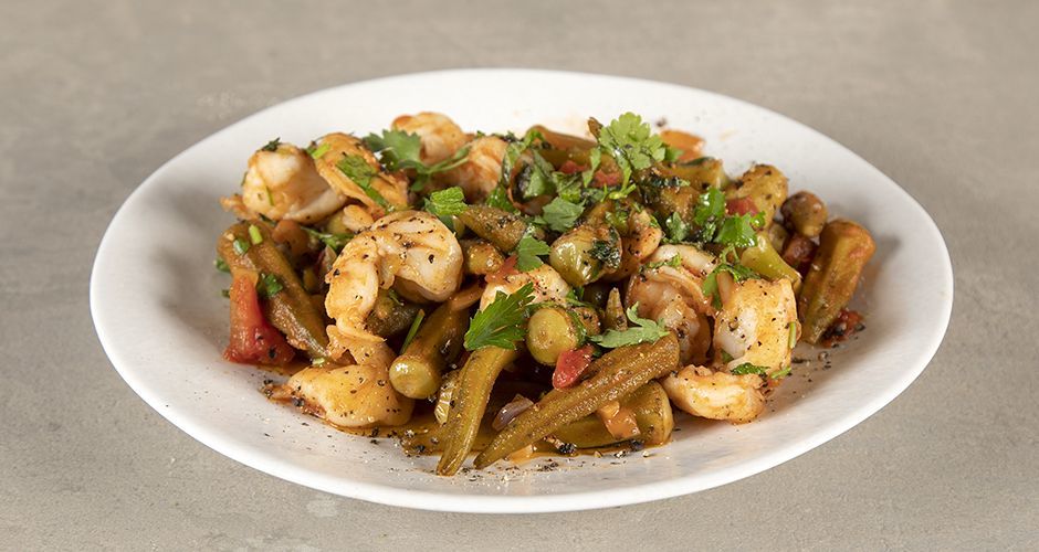 Shrimp and okra stew