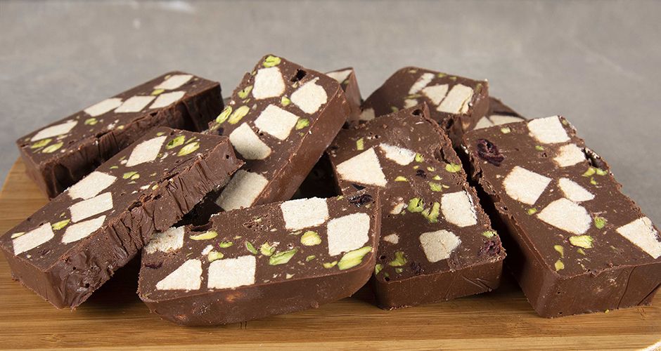 Chocolate halva log Recipe Akis Petretzikis