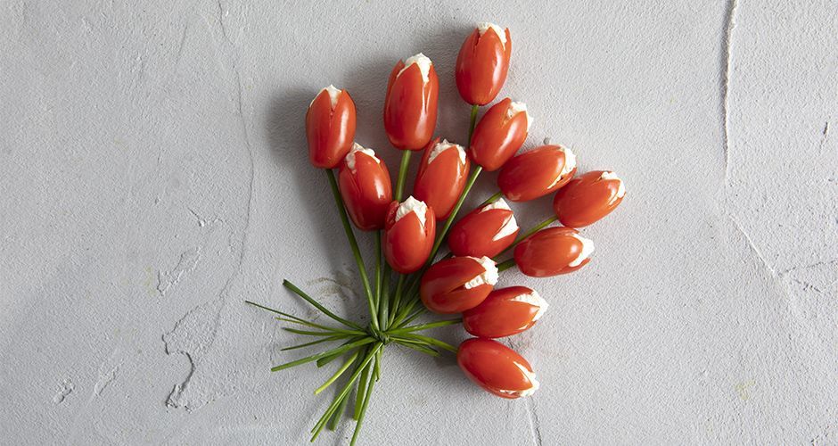 Cherry tomato tulips