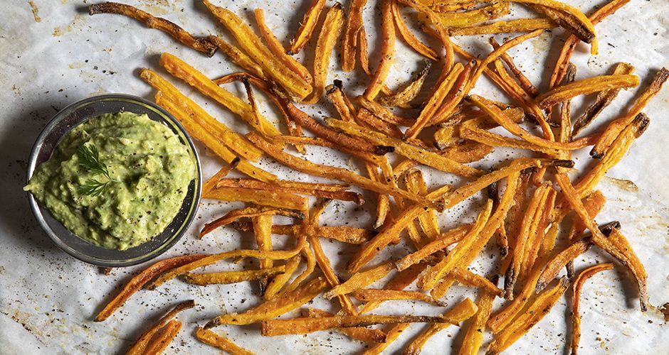 Carrot Chips in the oven