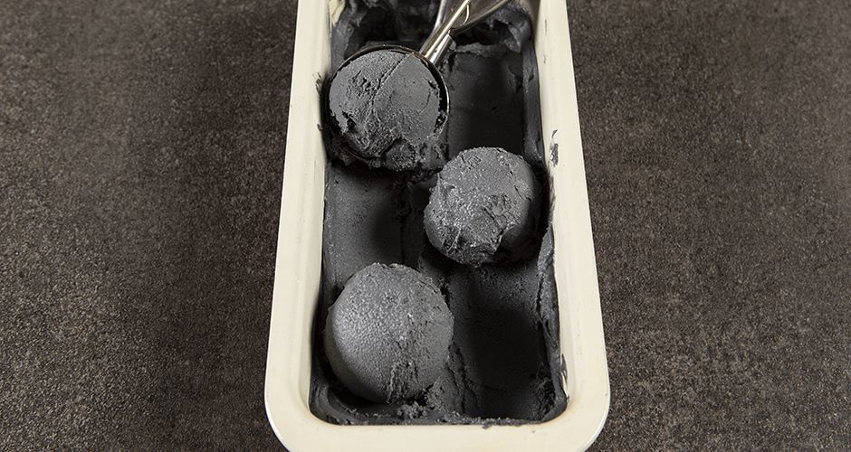 Vegan black coconut ice cream