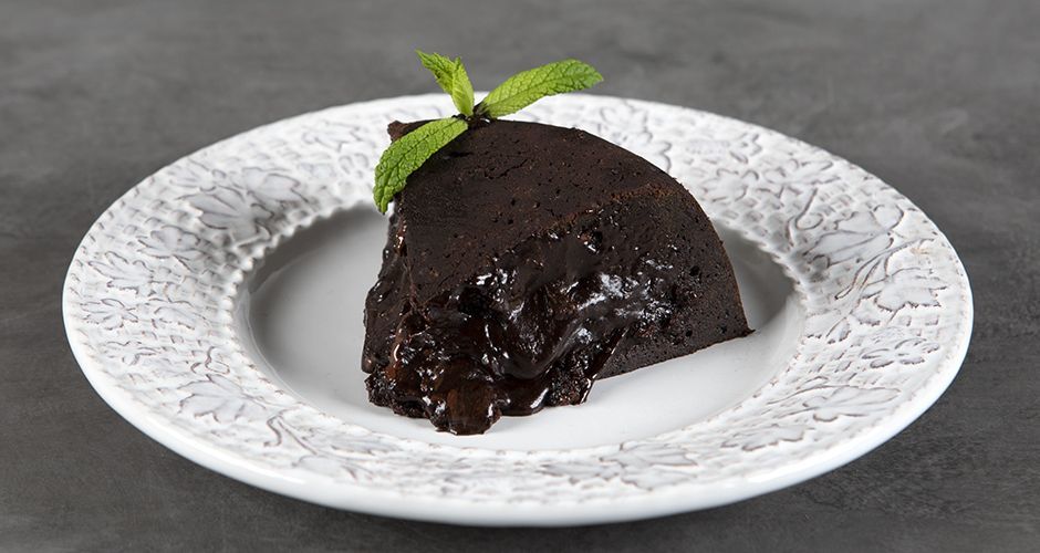 Pressure-cooker chocolate souffle