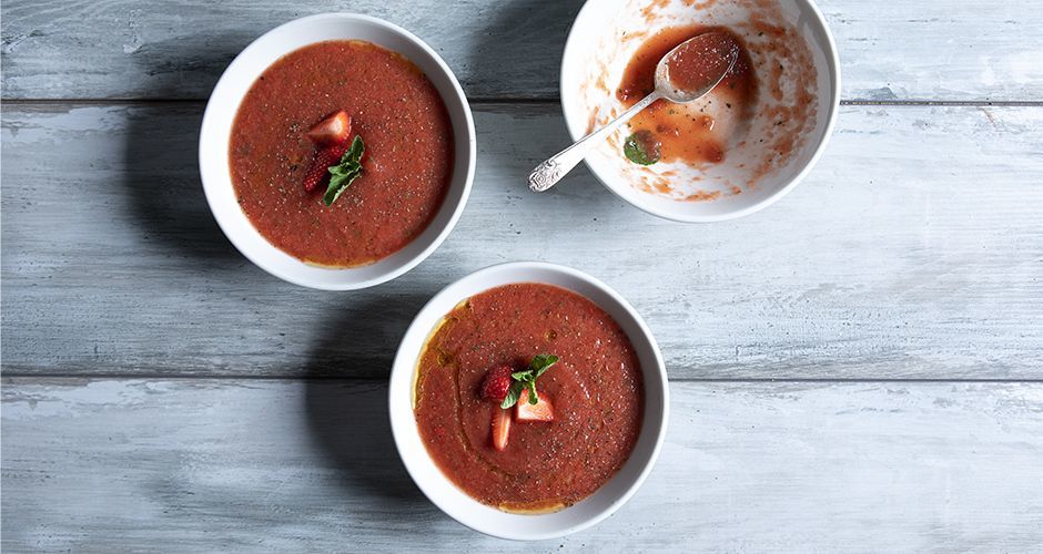 Strawberry gazpacho