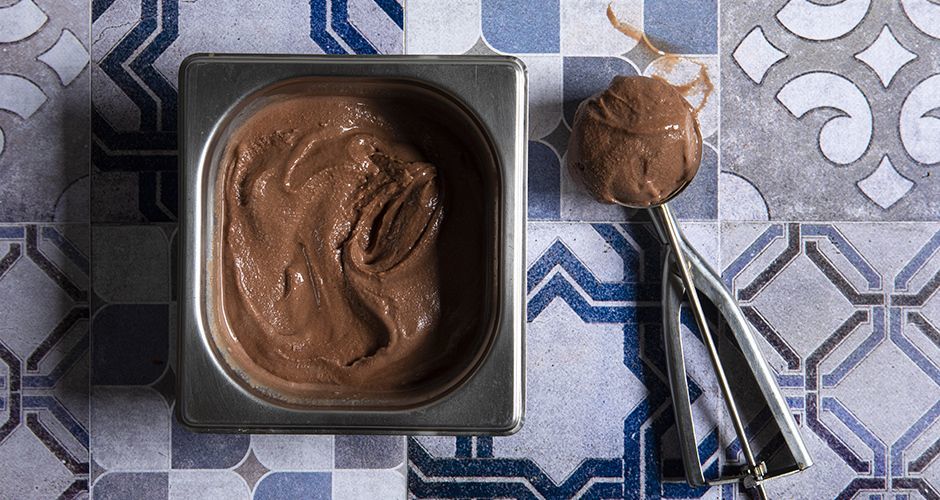 Chocolate rum gelato
