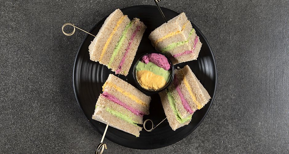 Rainbow sandwiches