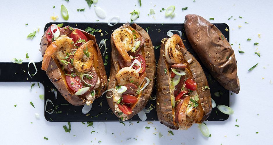 Stuffed sweet potatoes