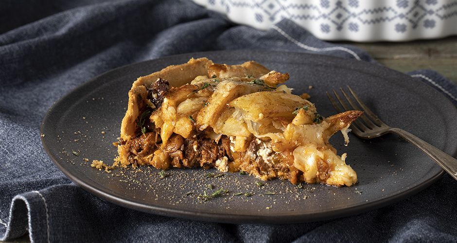 Openfaced meat pie Recipe Akis Petretzikis