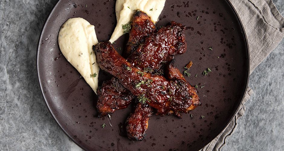 Pork belly ribs with ouzo BBQ sauce Recipe Akis Petretzikis