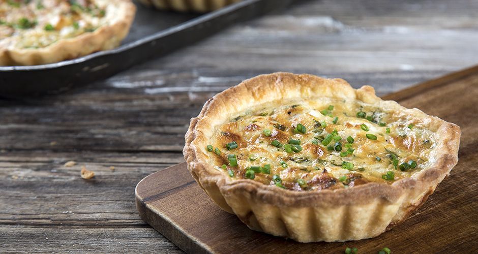 Goat cheese mini quiches