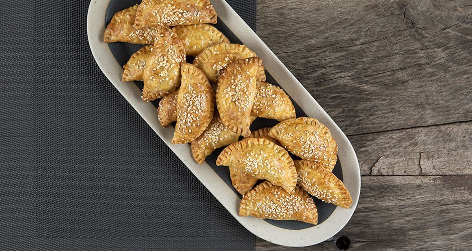 Kourou dough cheese pies with olives