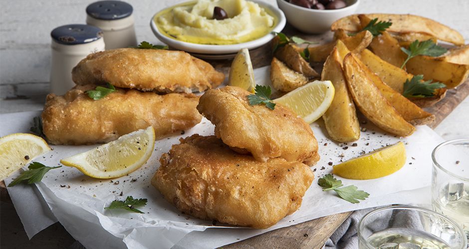 Greek Fish and Chips Bakaliaros Skordalia Recipe Akis Petretzikis