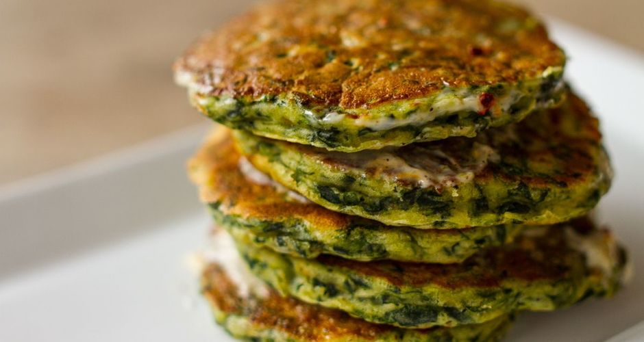 Pancakes με σπανάκι