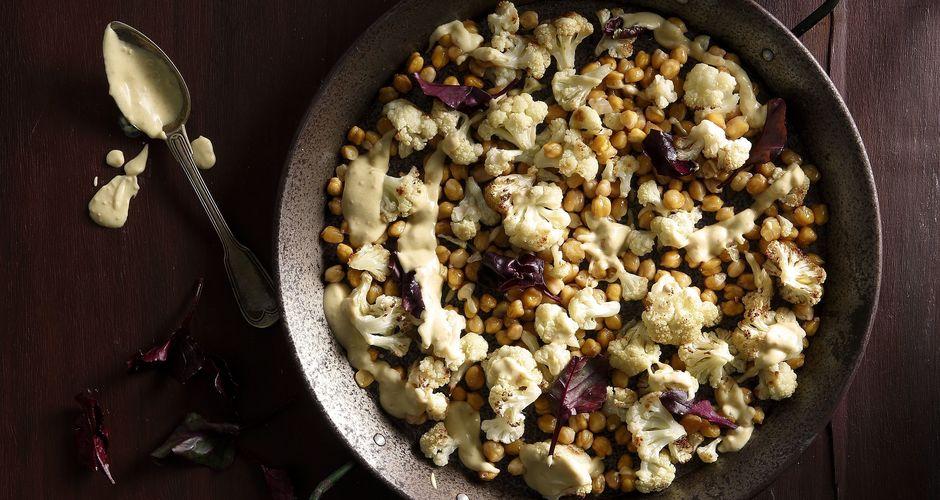 Roast Cauliflower and Chickpeas