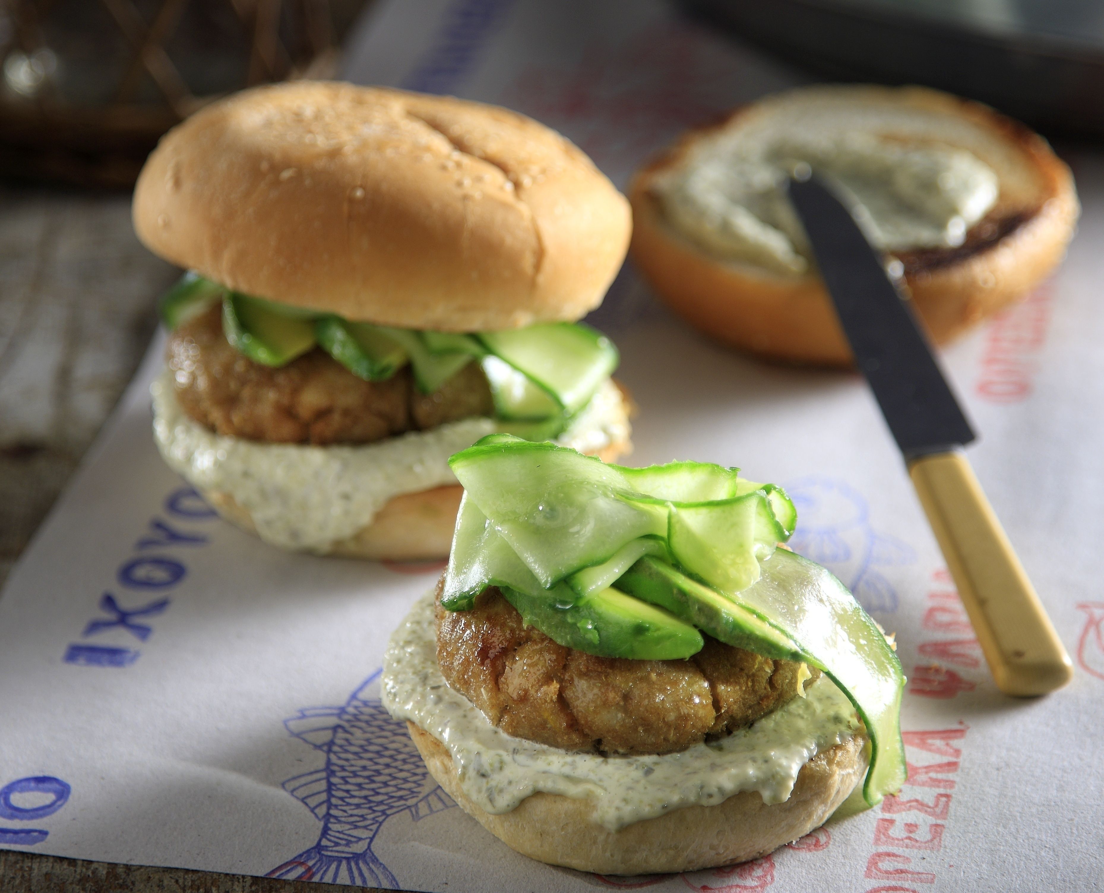 Cod Fish Burger Recipe Akis Petretzikis