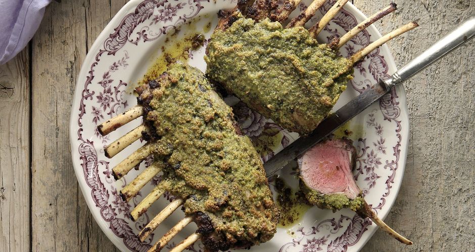 Pistachio Crusted Roasted Lamb Chops