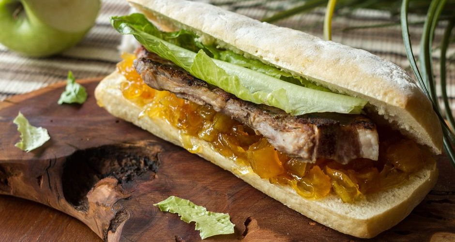 Pancetta and Apple Chutney Sandwich Recipe Akis Petretzikis