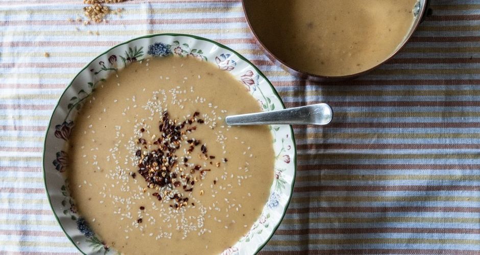 Tahini and Bulgur Velvet Soup