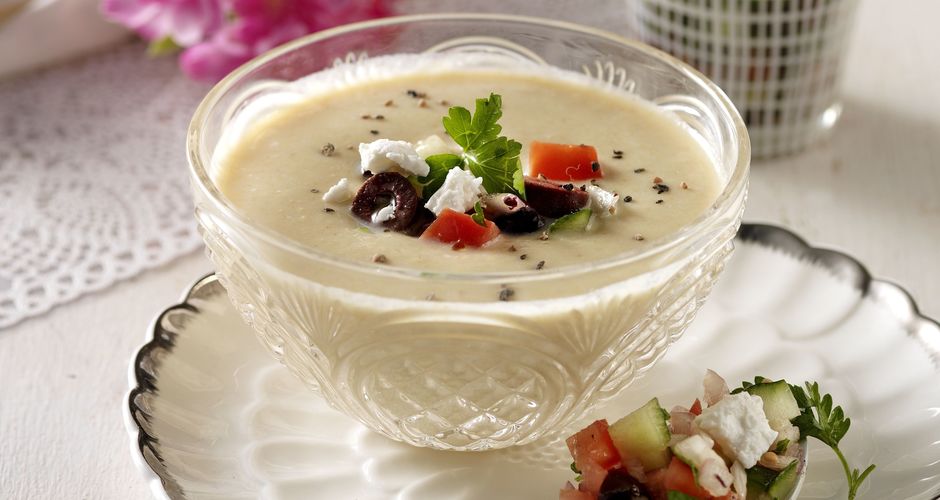 Cold chickpea and tahini soup