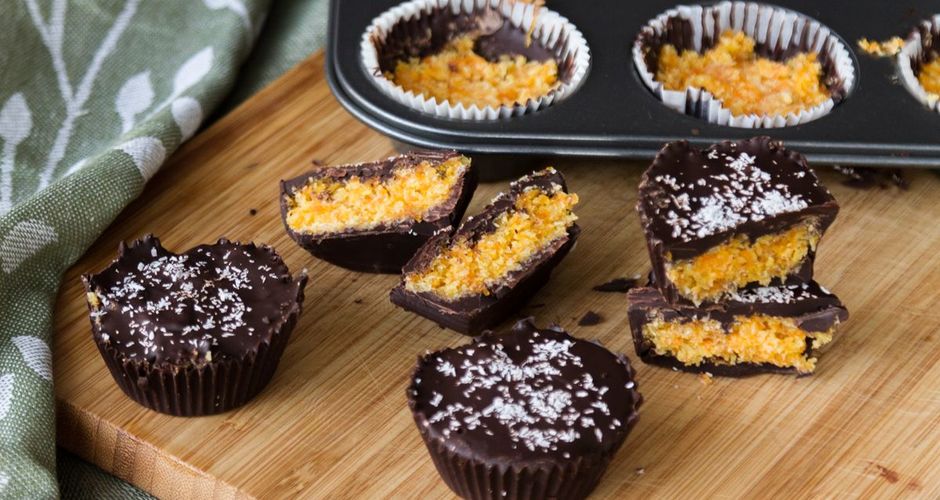 Carrot and Coconut Chocolate Cups
