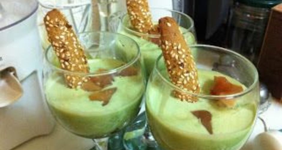 Rice pudding with Matcha tea