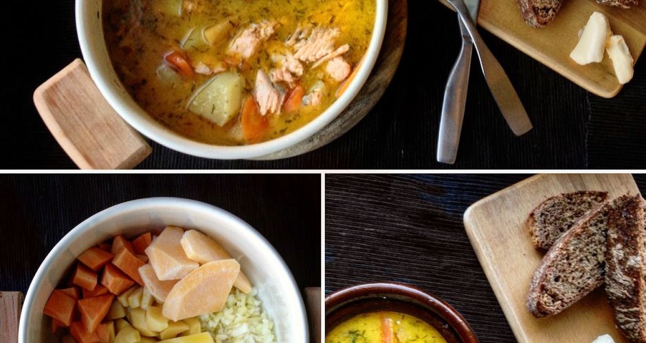 Finnish salmon soup