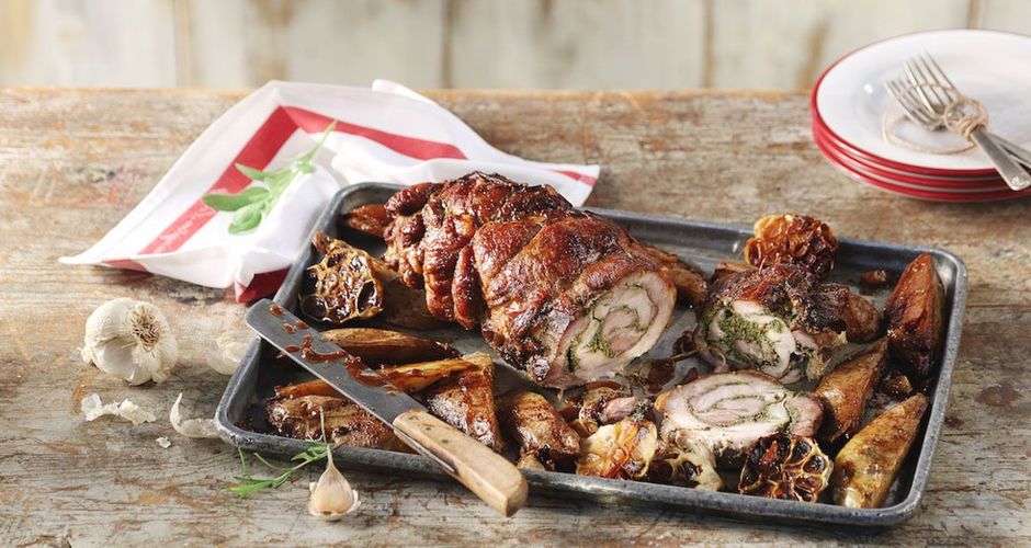 Roast Pork Loin with a Pesto Filling