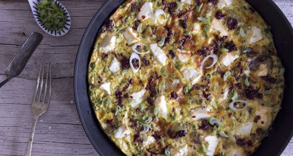 Frittata with Feta Cheese and Herbs