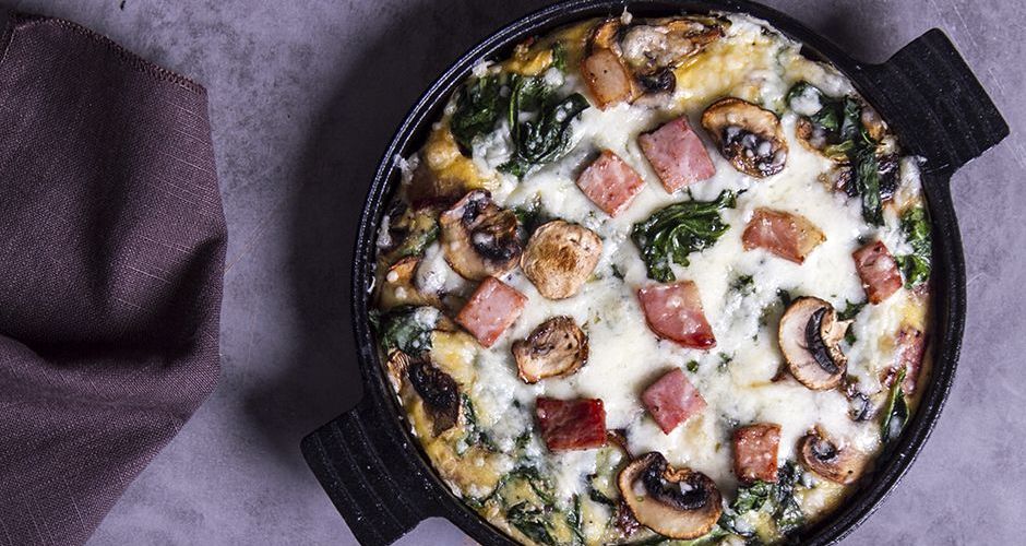 Spinach and Mushroom Baked Omelet