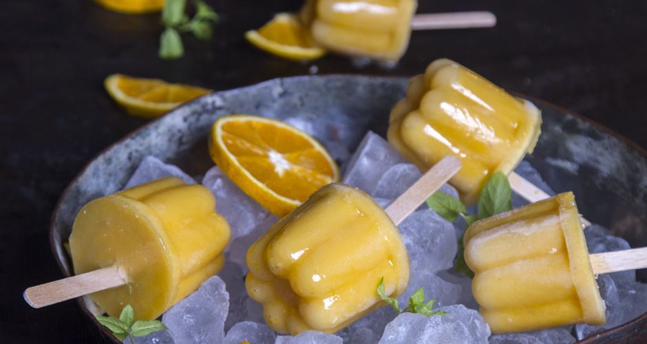 Vegan orange popsicles
