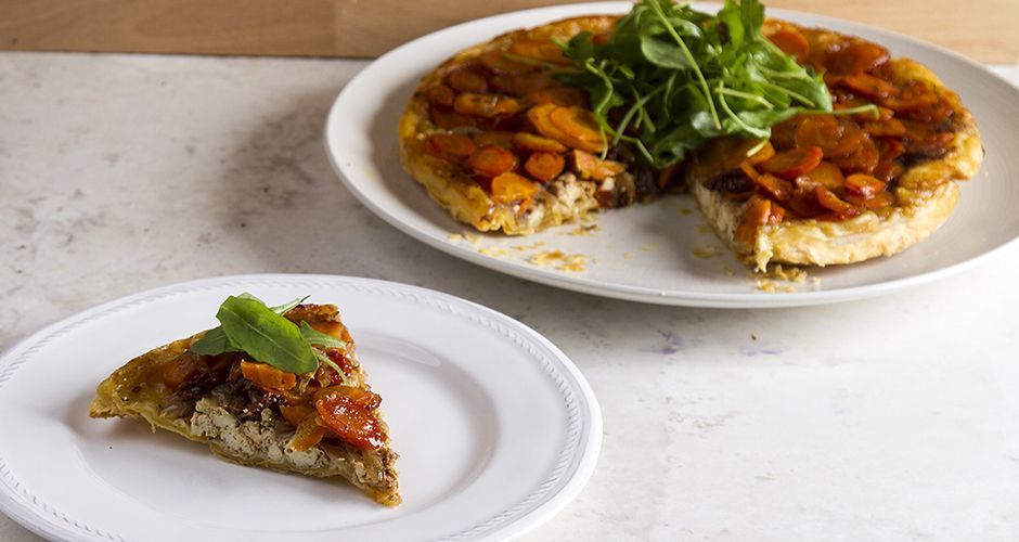 Upside Down Carrot Tart
