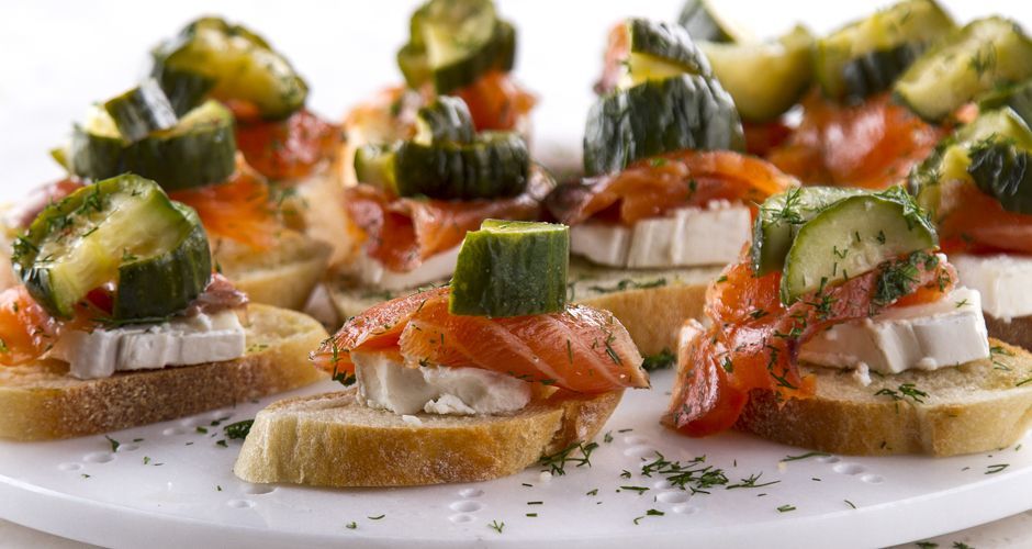 Bruschetta with Goat Cheese and Salmon