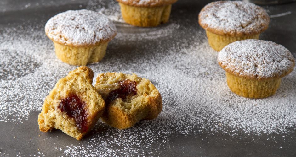 Plum Jam Filled Muffins