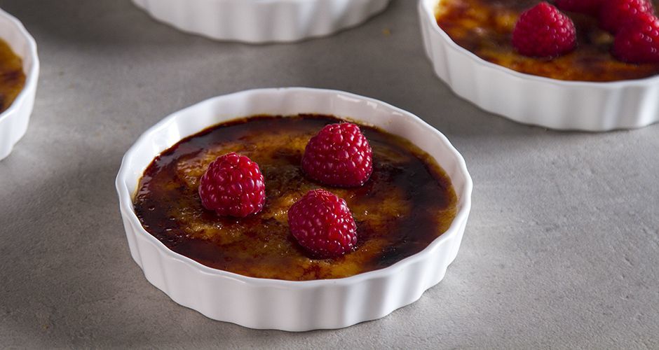 Κρεμ μπρουλέ με raspberries